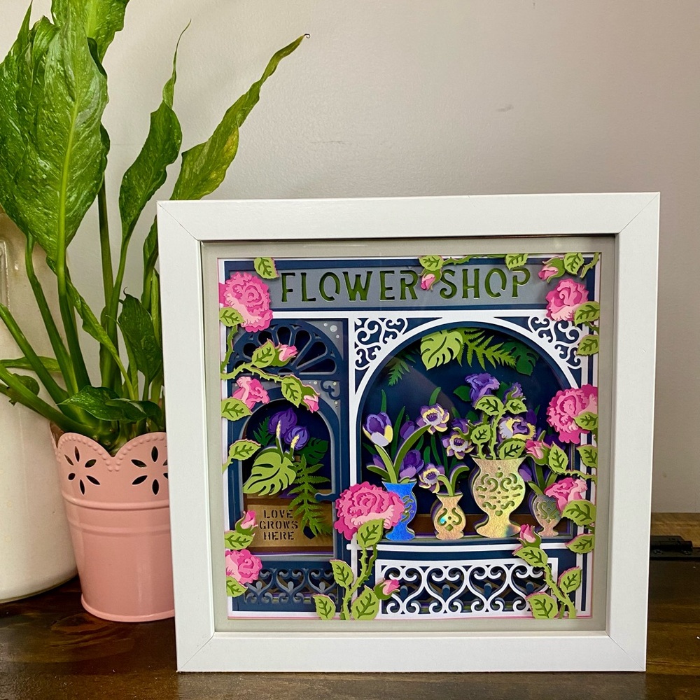 3D Flower Shop Shadowbox